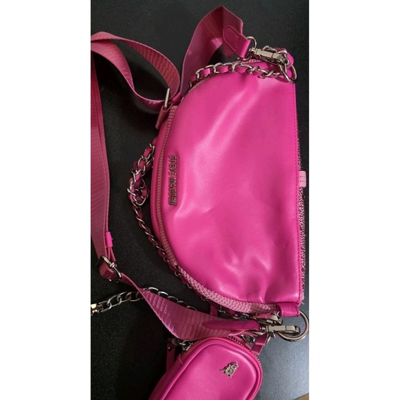 Steve Madden Women Maxima Crossbody Handbag, Small Clutch Fanny Pink Rhinestone - Picture 5 of 7